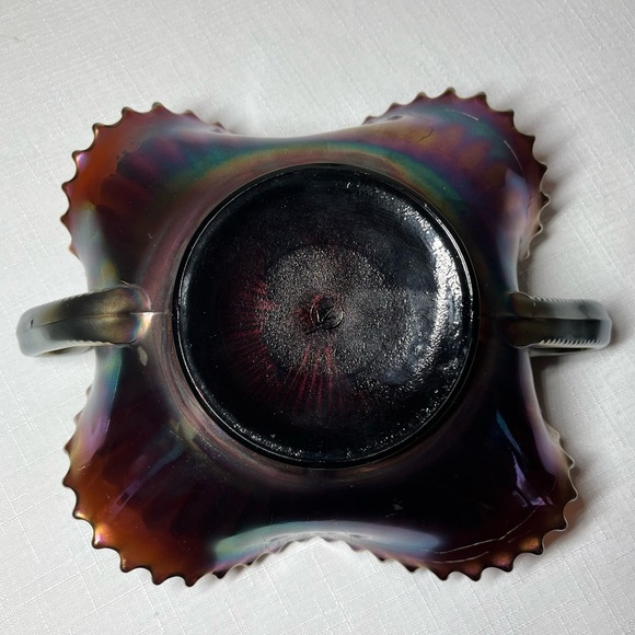 Antique NORTHWOOD Carnival Nappy Dish. Candy. Trinkets. Pickles. - Picture 4 of 6